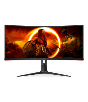 AOC | Gaming Monitor | CU34G2XP/BK | 34 " | VA | 21:9 | 180 Hz | 1 ms | 3440 x 1440 pixels | HDMI ports quantity 2 | Black