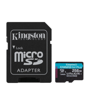 Kingston | microSD | Canvas Go! Plus | 256 GB | MicroSD | Flash memory class 10 | SD Adapter