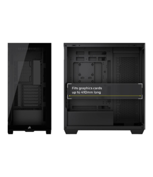 Corsair 3500X Mid-Tower PC Case, Black | Corsair PC Case | 3500X | Black | Mid-Tower | Power supply included No | ATX