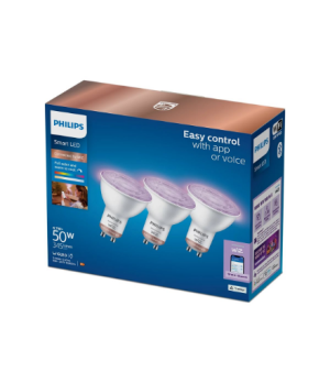 Philips Smart WiFi Spot PAR16 RGB, 3pcs | GU10 | 4.7 W | Full color