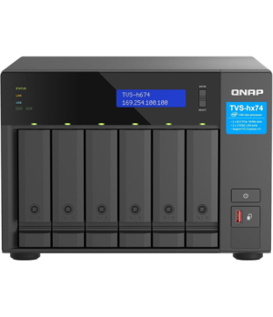 QNAP ZFS-based storage | TVS-h674-i5-32G with PCIe Gen 4 expandability for 10/25GbE connectivity, M.2 NVMe SSD caching and multi