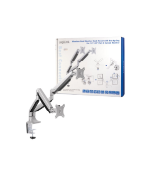 Logilink BP0043 Dual Monitor Desk mount, 13"-32",gas spring, aluminum | Logilink