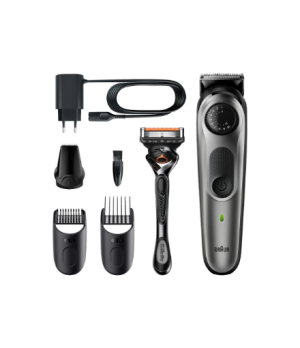 Braun | Beard Trimmer | BT5360 | Cordless and corded | Number of length steps 39 | Black/Silver