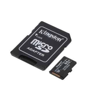 Kingston | UHS-I | 64 GB | microSDHC/SDXC Industrial Card | Flash memory class Class 10, UHS-I, U3, V30, A1 | SD Adapter