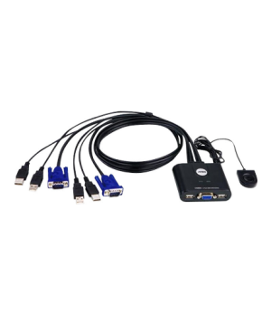 Aten 2-Port USB VGA Cable KVM Switch with Remote Port Selector | Aten | KVM  Cable KVM Switches  CS22U Search Product or keyword