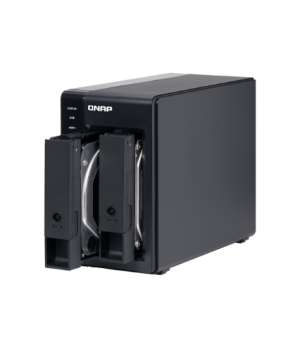 QNAP 2 Bay USB Type-C Direct Attached Storage with Hardware RAID | TR-002 | Micro | 6 GB | Black