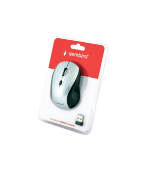 Gembird | Optical Mouse | MUSW-4B-02-BS | Wireless | USB | Black/silver