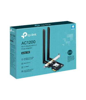 TP-LINK Archer T5E Wi-Fi Bluetooth 4.2 PCI Express Adapter 2.4GHz/5GHz, 802.11ac, 300+867 Mbps, 2xDetachable External antennas