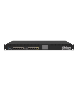 Mikrotik Wired Ethernet Router RB3011UiAS-RM, 1U Rackmount, Dual Core 1.4GHz CPU, 1GB RAM, 128 MB, 10xGigabit LAN, 1xSFP, 1xSeri