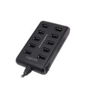 Logilink UA0125 USB Hub 10-Port USB2.0 with power adapter 3.5A, | Logilink