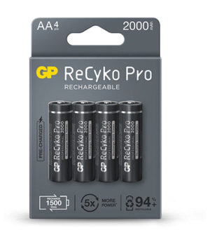 Pro rechargeable batteries | AA | 2000 mAh