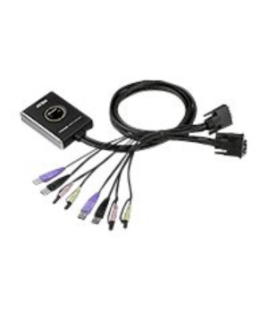 Aten 2-Port USB DVI/Audio Cable KVM Switch with Remote Port Selector | Aten | 2-Port USB DVI/Audio Cable KVM Switch with Remote 