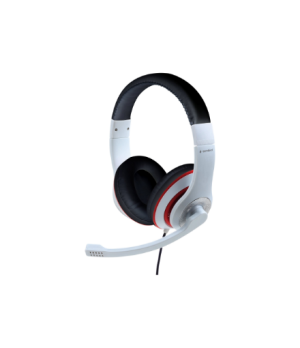 Gembird | Stereo Headset | MHS 03 WTRDBK | 3.5 mm | White and Black Color with Red Ring | Headset