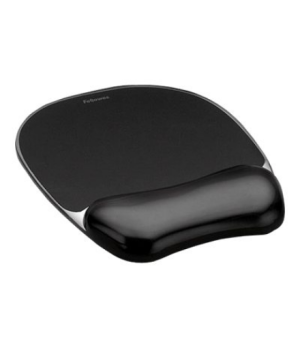 Fellowes | Mouse pad with wrist support CRYSTAL | Mouse pad with wrist pillow | 202 x 235 x 25  mm | Black