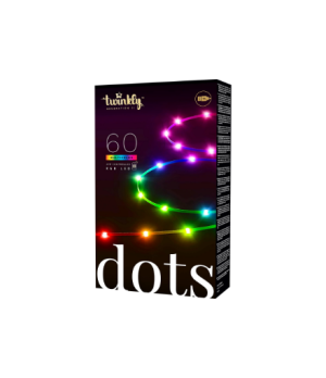 Twinkly|Dots Smart LED Lights 60 RGB (Multicolor), USB Powered, 3m, Black|RGB – 16M+ colors