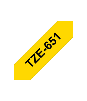 Brother | TZe-651 Laminated Tape | Black On Yellow | TZe | 8 m | 2.4 cm