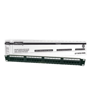 Digitus | Patch Panel | DN-91524U | Black | Category: CAT 5e Ports: 24 x RJ45 Retention strength: 7.7 kg Insertion force: 30N ma