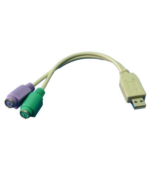 Logilink | Adapter USB to PS/2 x2 :. | Grey | USB M | 2x Mini DIN 6-pin FM | 0.2 m