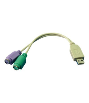 Logilink | Adapter USB to PS/2 x2 :. | Grey | USB M | 2x Mini DIN 6-pin FM | 0.2 m