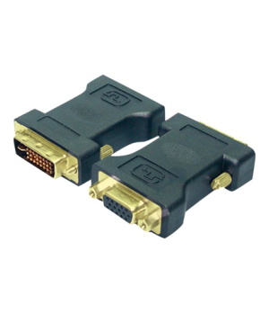 Logilink Black | DVI -I | VGA | DVI-I male Dual-Link (24+5 pin)  VGA female HD (15-pin)