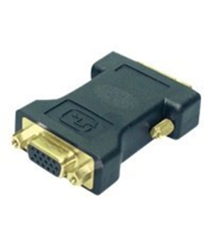 Logilink Black | DVI -I | VGA | DVI-I male Dual-Link (24+5 pin)  VGA female HD (15-pin)