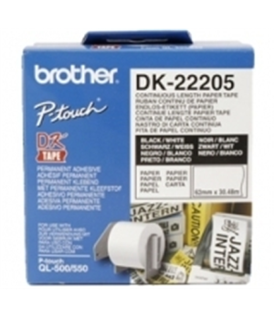 Brother | DK-22205 Continuous Length Paper Label | White | DK | 30.5 m