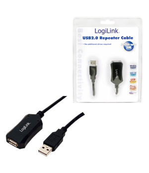 Logilink | USB 2.0 repeater 5m | USB-A to USB-A USB A male | USB A female