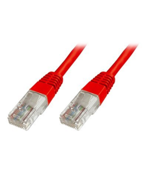 Digitus | Patch cord | CAT 5e U-UTP | PVC AWG 26/7 | 0.5 m | Red | Modular RJ45 (8/8) plug | Boots with kink protection, strain 