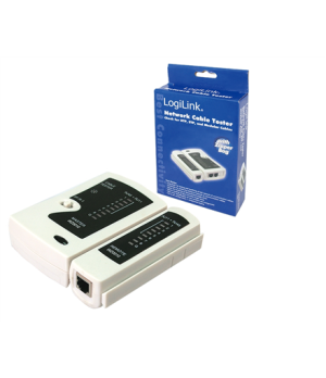 Logilink | Cable tester for RJ11, RJ12 and RJ45 with remote unit