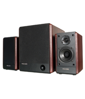 Microlab FC-330 Black/Dark Wood 56 W 2.1 subwoofer system Amplifier: Output power: 56 Watt RMSPower distribution: 16 Watt x 2 + 