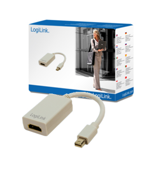 Logilink | Adapter Mini DisplayPort to HDMI with Audio: | Grey | Mini DisplayPort | HDMI A | 0.1 m