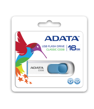 ADATA | C008 | 16 GB | USB 2.0 | White/Blue