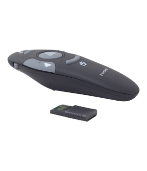 Gembird | Wireless presenter with laser pointer | WP-L-01 | Black | Depth 25 mm | Height 105 mm | Red laser pointer. 4 buttons t