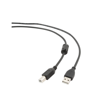 USB 2.0 A-plug B-plug 3 m (10 ft) cable with ferrite core | Cablexpert