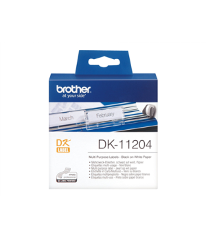 Brother | DK-11204 Multi Purpose Labels | White | DK | 17mm x 54mm