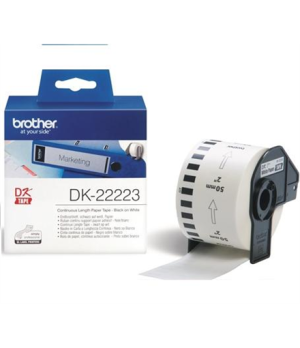 Brother | DK-22223 Continuous Length Paper Label | White | DK | 50mm | 30.48 m