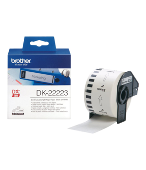 Brother | DK-22223 Continuous Length Paper Label | White | DK | 50mm | 30.48 m