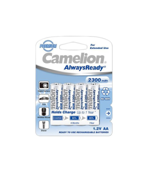 Camelion | AA/HR6 | 2300 mAh | AlwaysReady Rechargeable Batteries Ni-MH | 4 pc(s)