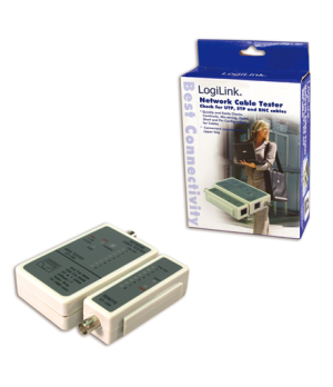 Logilink | Cable tester for RJ45 and BNC with remote unit