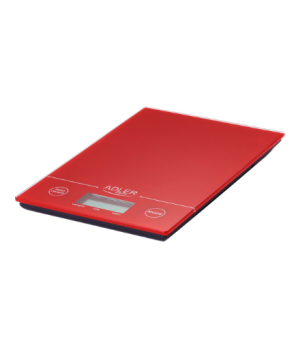 Adler | Kitchen scales | AD 3138 | Maximum weight (capacity) 5 kg | Graduation 1 g | Red