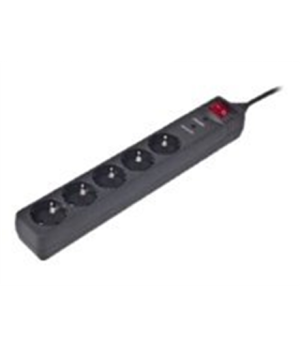 Surge Protector SPG5-C-15/ 4.5 m/ 5 Sockets/ Black