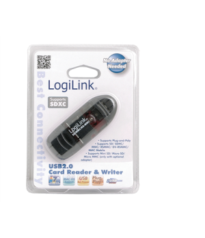 Logilink | Cardreader USB 2.0 Stick external for MMC, RS-MMC, SD and SD HC