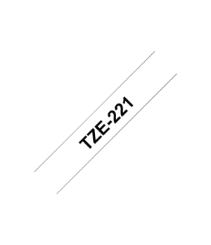Brother | TZe-221 Laminated Tape | Black on White | TZe | 8 m | 9 cm