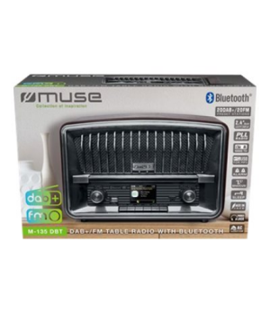 Muse | DAB+/FM Table Radio with Bluetooth | M-135 DBT | Alarm function | AUX in | Black