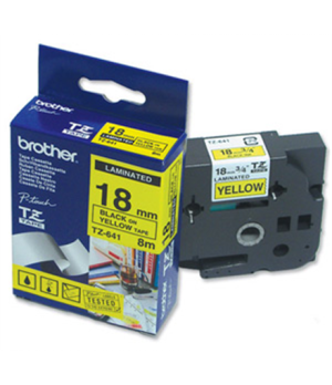 Brother | TZe-641 Laminated Tape | Black On Yellow | TZe | 8 m | 1.8 cm