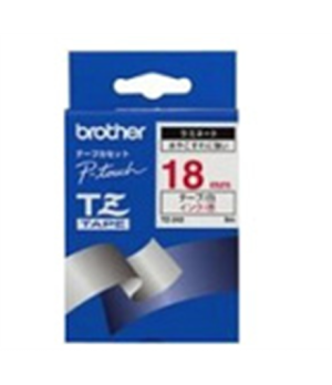 Brother | TZe-242 Laminated Tape | Red on White | TZ | 8 m | 1.8 cm