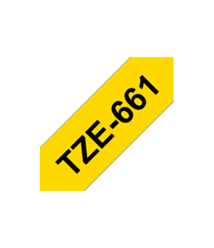 Brother | TZe-661 Laminated Tape | Black on Yellow | TZe | 8 m | 3.6 cm