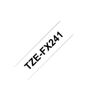 Brother | TZe-FX241 Flexible ID Laminated Tape | Black on White | TZe | 8 m | 1.8 cm