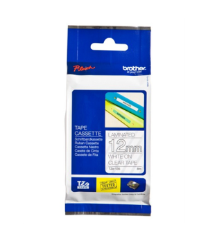 Brother | TZe-135 Laminated Tape | White on Clear | TZe | 8 m | 1.2 cm