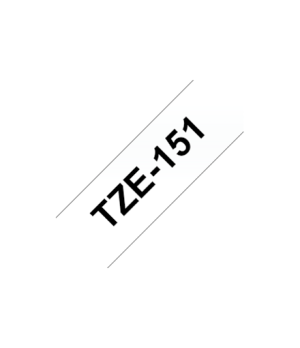 Brother | TZE-151 Laminated Tape | Black on Clear | TZe | 8 m | 2.4 cm